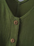 Button V Neck Romper With Belt